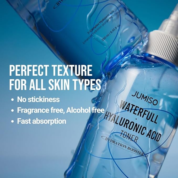 Jumiso Waterfull Hyaluronic Toner 250ml | Face Moisturizer, Facial Toner for All Skin Types, Daily Deep Hydration, Mother's Day, Gift | Vegan, Fragrance-Free