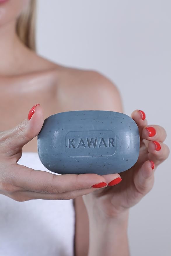 KAWAR Dead Sea Black Mud Soap with Shea Butter & Olive Oil - Relief for Acne, Psoriasis & Eczema - Moisturizing Vegan Bar for Men & Women - For Oily to Normal Skin, 4.2 oz (Pack of 2) (2)