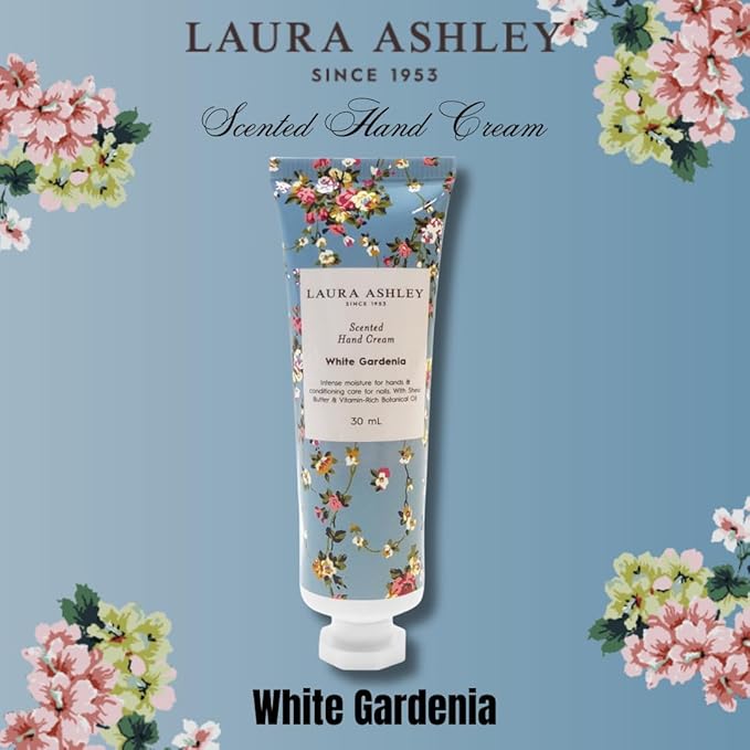 Laura Ashley Hand Cream Gift Set – 7 Piece Travel Size Lotion Collection for Women, Mini Hand Cream for Dry Skin, Moisturizing Hand Lotion with Lavender, Rose, Magnolia & More – 30ml Each