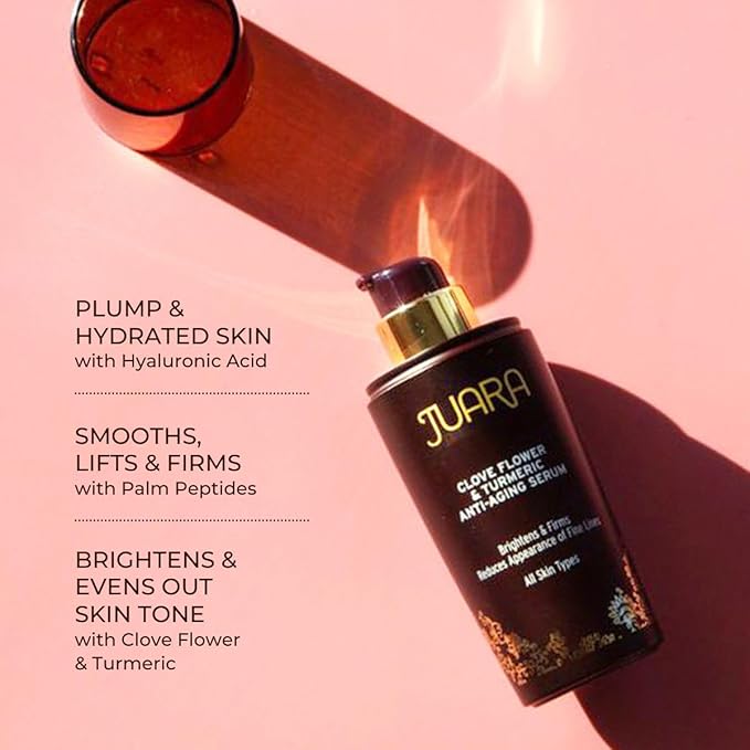 JUARA Anti-Aging Serum – Clove Flower & Turmeric Anti-Aging Serum – Beauty Elixir Made of Superfoods – 100% Vegetarian, Cruelty-Free, Dermatologist-Tested