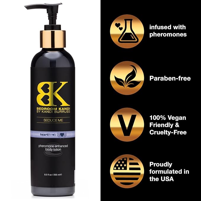 Bedroom Kandi Body Lotion | Pheromone Enhanced Moisturizing Body Lotion by Kandi Burruss | Nourishing Olive Oil, Coconut Oil, Shea Butter | Heartthrob Scent | Attract Men & Women