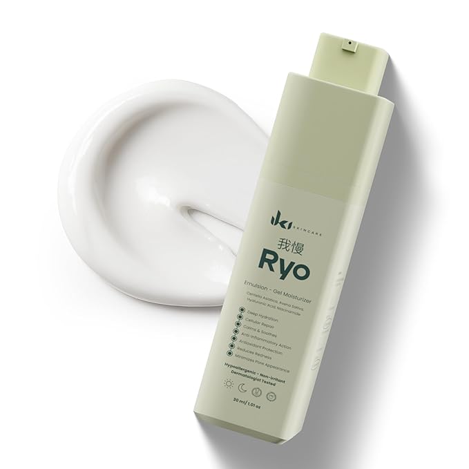 RYO Emulsion Gel Moisturizer - Lightweight Face Lotion with Hyaluronic Acid, Niacinamide & Centella Asiatica - Hydrates, Soothes & Strengthens Barrier - For Sensitive & Acne-Prone Skin
