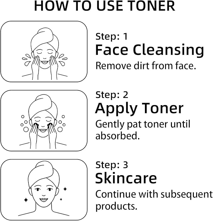 Facial Toner Hydrating Toner for Face Deep Moisturizing Skin Toner Refreshing for Sensitive, Dry, All Skin Types, Fragrance-Free Non Comedogenic 10.1Fl Oz & Travel Size 3.4Fl Oz