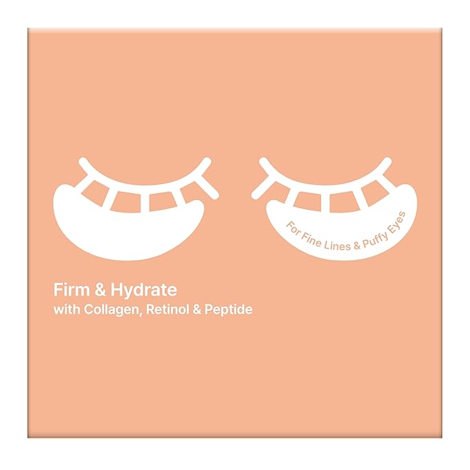 Collagen Nourishing Hydrogel Under-Eye Patch with Retinol and Peptides for Firmness and Hydration, 30 Pairs (60 ea)
