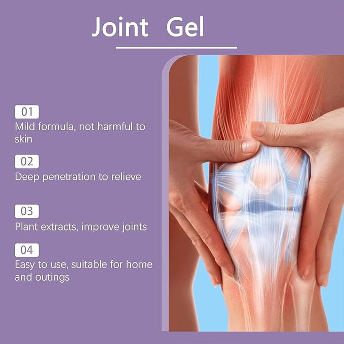 2 PCS Joint Gel Purple Gel,Soothing Massage Cream,Joint Activities Throughout The Body,Soothes for Knees, Hands, Lumbar, Neck and Shoulders