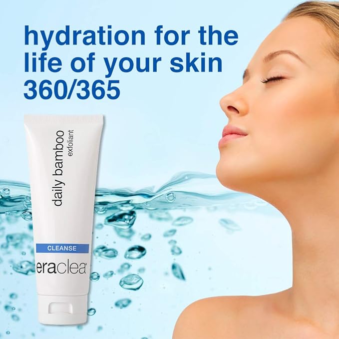 eraclea Daily Bamboo Exfoliant, Gentle Exfoliating Face Wash with Lactic Acid and Hyaluronic Acid. Removes Oil and Impurities to Reveal Even Skin Tone and Texture, For All Skin Types (4 fl oz)