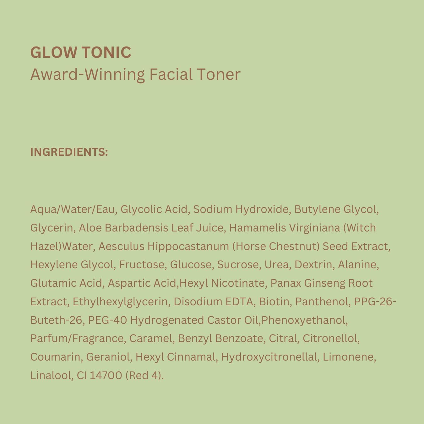 Glow Tonic Balancing Face Toner Glycolic Acid for Radiant Skin and Daily Brightening (8.5 Fl Oz / 250 Ml)