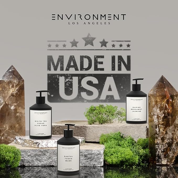 ENVIRONMENT Inspired by 5-Star Hotels RC Lotion, 300ml Luxury Scented Lotion (Marine | Bergamot | Jasmine) Bathroom Luxury, Men & Women High-End Body Lotion, Hand Cream, Dry Skin Treatment