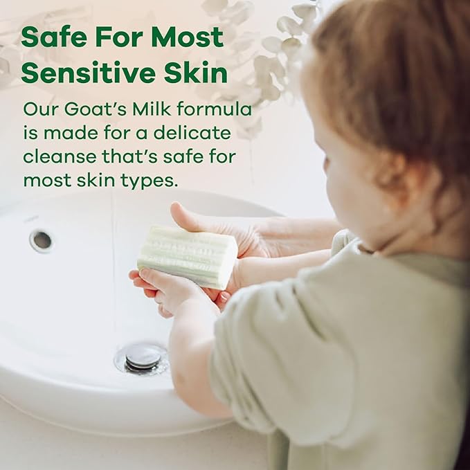 Australian Botanical Soap 6.5 OZ Pack of 4, Goat Milk Soap Bars with Soya Bean Oil, Enriched with Organic Shea Butter, Suitable for All Skin Types