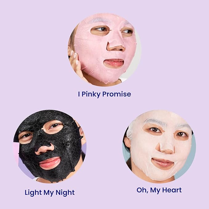 FACETORY Acne Sheet Mask Collection (Pack of 6)- Soothing, Rejuvenating, Illuminating Sheet Mask for Blemishes, Oily Skin Types, Pimples