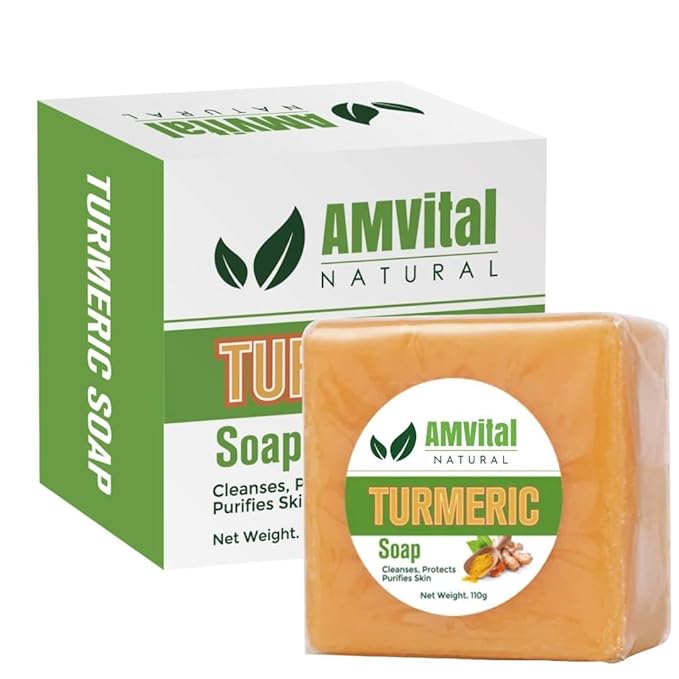 Turmeric Soap Bar for Face & Body, Smooth Skin, Natural Handmade Soap