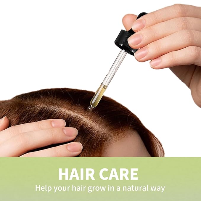 Cold Pressed Black Castor Oil for Hair Growth, 2 Pack - with Biotin, and Caffeine and oils like Coconut , Rosemary, Argan, for Hair, Eyelashes, Eyebrows, and Beard Care