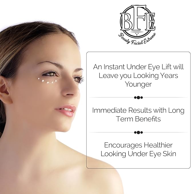 Instant Ageless Eye Cream - Reduces Under Eye Puffiness, Bags, Dark Circles. Lift Technology to Tighten & Firm Sagging Skin Around Eyes. Smooths Away Crow’s Feet, Fine Lines & Wrinkles for Men & Women