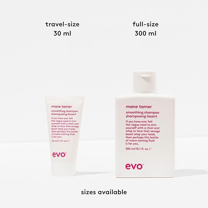 EVO Mane Tamer Smoothing Shampoo - Cleans, Smooths, & Strengthens Hair - Reduces Frizz - 300ml / 10.1fl.oz - 300ml / 10.1fl.oz