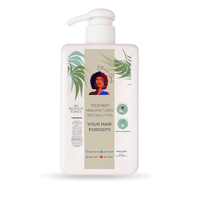 Ethnic Gals Low Porosity Shampoo - Super Hydrating & Moisture-Locking Cleanse for Curly, Coily Hair with Aloe Vera & Argan Oil, 9.5 fl oz (280ml)