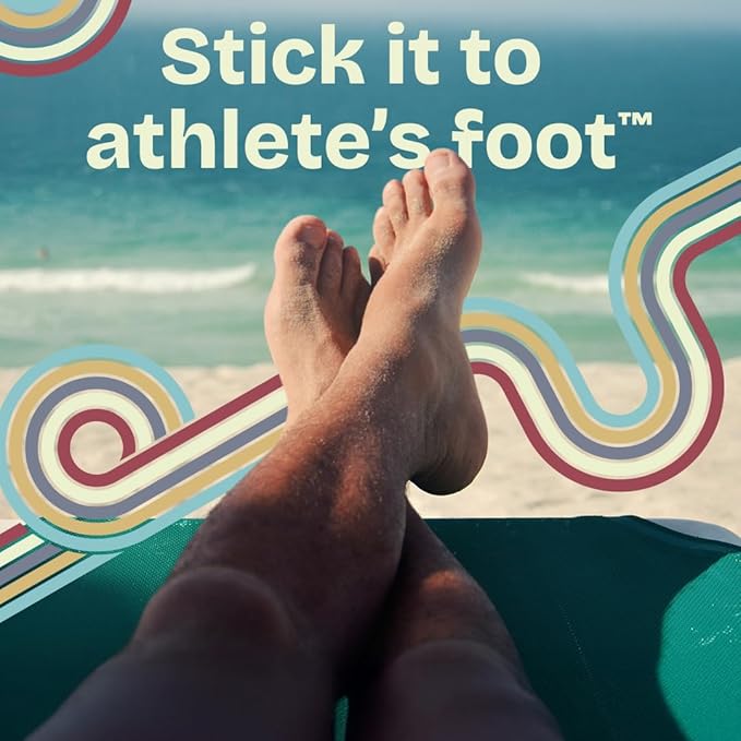 Athlete’s Foot Treatment Sticks - Easy Glide-On Foot Fungus Treatment, No Mess Application - Tolnaftate 1% Athletes Foot Spray Alternative - 2 Sticks is 1 Full Treatment