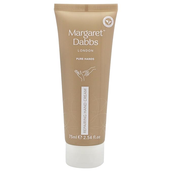 Margaret Dabbs London Pure Repairing Hand Cream Deep, Lasting Hydration for Very Dry Skin, Rose and Lemon Scented 75ml