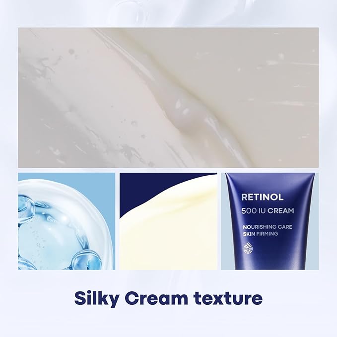 Retinol 500 IU Face Cream – Gentle Daily Anti-Aging & Hydrating Korean Moisturizer (1.69 fl. Oz/50ml) | Firming & Pore Refining