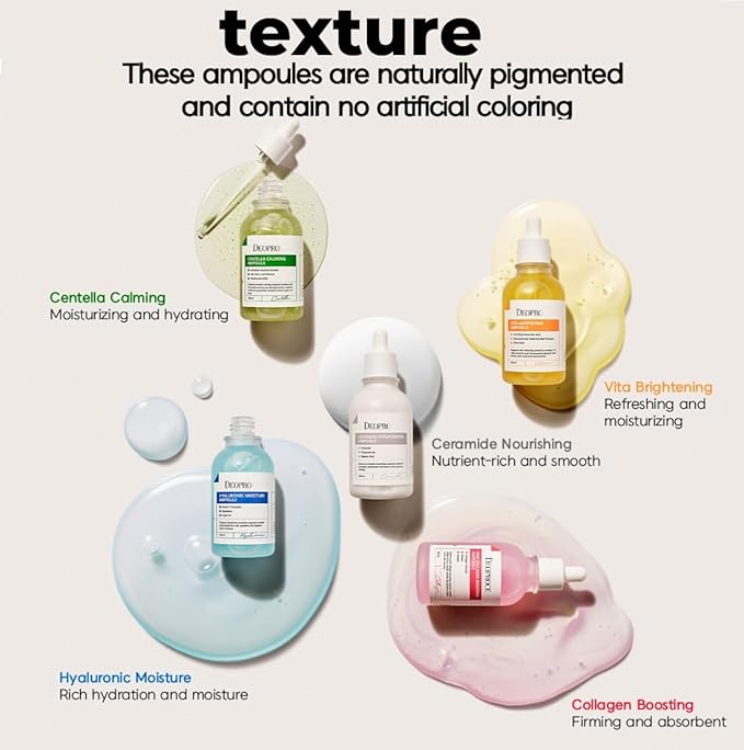 Deoproce Hyaluronic Moisture Intensive Ampoule Korean Skincare, 7 Types of Hyaluronic Acid, Moisturizing, Allantoin, Hydrates Dry Skin Korean Skincare 3.4 fl oz