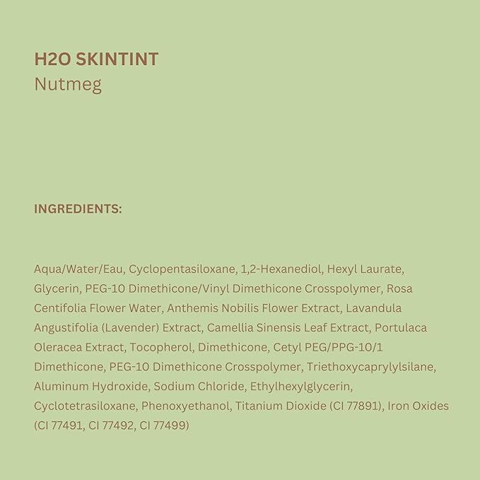 Pixi H2O SkinTint | Tinted Gel Moisturizer | Lightweight, Hydrating & Water-Resistant | Evens Tone & Reduces Redness | Nutmeg | 1.2 fl oz/35 ml