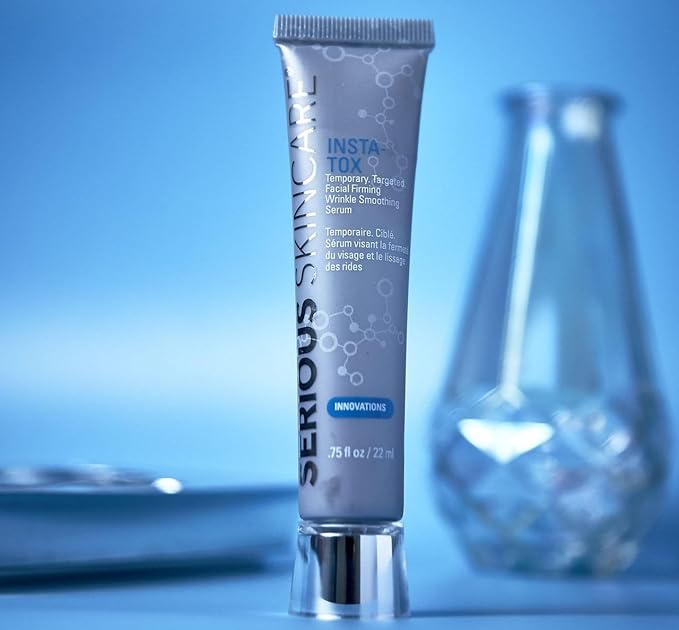 Serious Skincare INSTA-TOX Instant Wrinkle Filler for Face Serum, to Smooth + Blur Fine Lines, Deep Wrinkles, Lip Lines, Crow’s Feet & Pores, Temporary Face Tightener, .75 oz