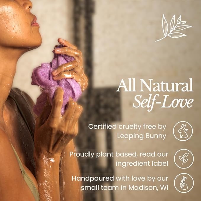 Bare Botanics 3 pc Body Scrub Gift Set - Ready to Gift Naturally Scented Sea Salt Scrub Made in Madison, WI - Formulated w/Skin Loving Moisturizers - Vegan, Cruelty Free Exfoliator w/a Cute Spoon