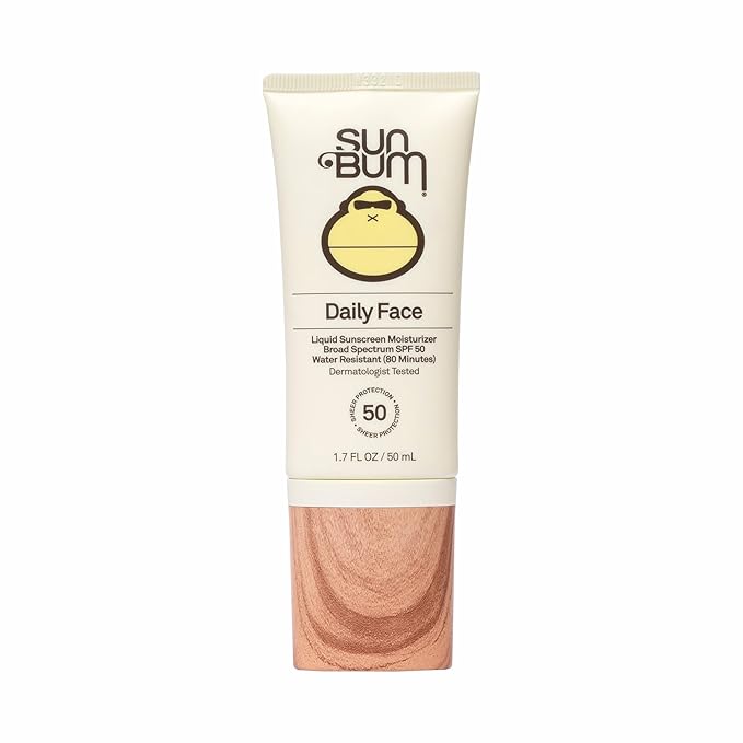 Sun Bum Daily SPF 50 Face Sunscreen Lotion - Broad Spectrum Moisturizing Facial Sunscreen with Vitamin E - Vegan and Hawaii 104 Act Compliant (Without Octinoxate & Oxybenzone) - Travel Size 1.7 oz