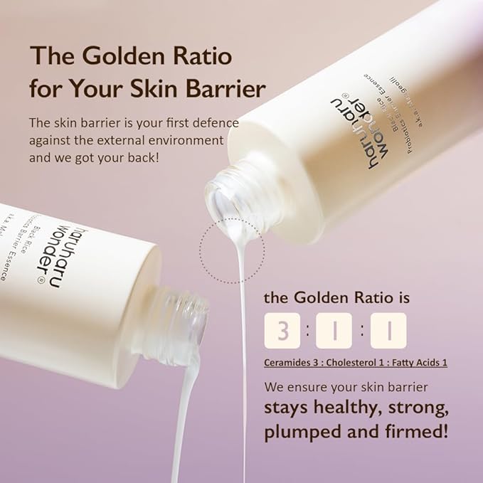 haruharu Wonder Korean Glass Skin Set Including Black Rice Toner, Milky Essence and Retinol Serum