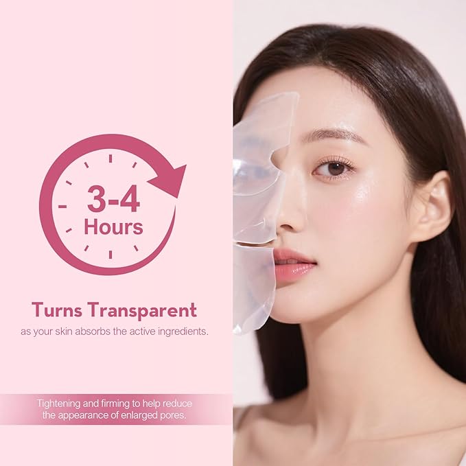 Korean Overnight Collagen Face Mask: 35gx4ea Hydrating Elasticity Lifting Firming, Face Masks Skincare for Glow Glass Skin Beauty, Night Sleep Facial Sheet Mask for Home Travel Women Teens Girls