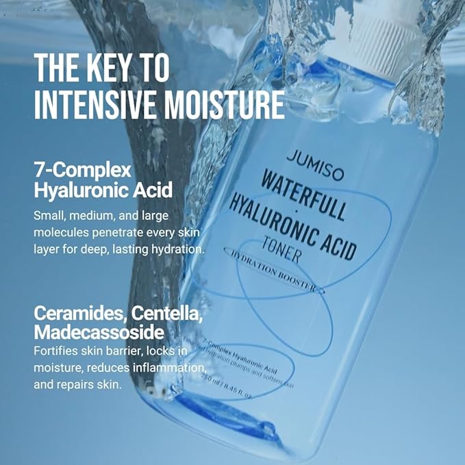 Jumiso Waterfull Hyaluronic Toner 250ml | Face Moisturizer, Facial Toner for All Skin Types, Daily Deep Hydration, Mother's Day, Gift | Vegan, Fragrance-Free