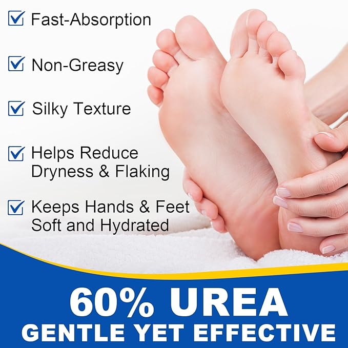 Urea Cream Stick 60% plus 2% Salicylic Acid, Foot Cream for Dry Cracked Heels and Feet, Foot Dead Skin Cuticle Callus Remover, Foot Moisturiser