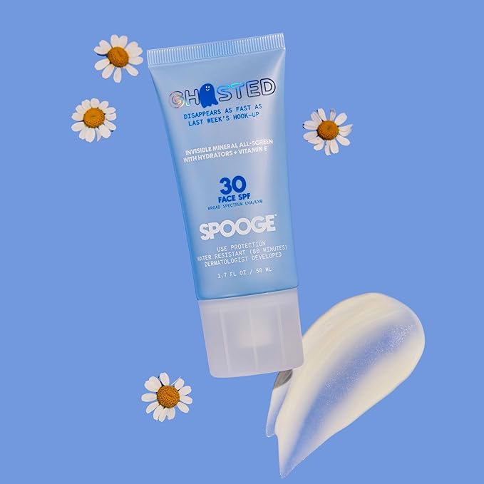 Ghosted Mineral All-Screen - Oil-Free SPF 30 Face Sunscreen - Dermatologist Developed with Cloud Feel Bisabolol for Daily All-Weather Care - Reef Safe, Water-Resistant, Blends Into Skin (1.7oz)