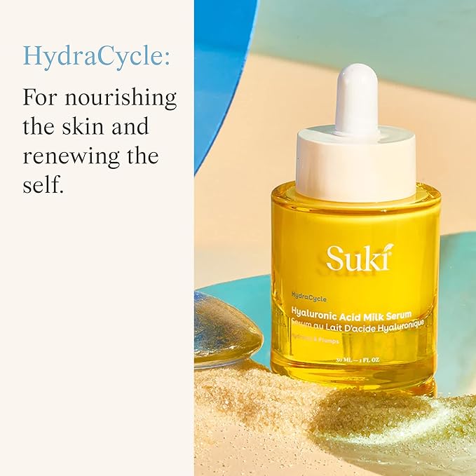 Suki Hyaluronic Acid Milk Serum, Anti Aging Face Serum Improves Skin Texture and Hydrates Skin, 1 Fl Oz
