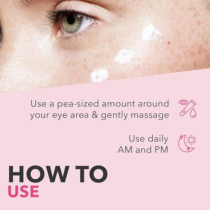 Beyou. Caffeine Eye Cream - K-Beauty Clean Skin Care - Anti-Aging Hydrating Under Eyes Cream with Caffeine and Hyaluronic Acid - Reduces Puffiness, Dark Circles & Fine Lines - Korean Skincare - 0.5 oz