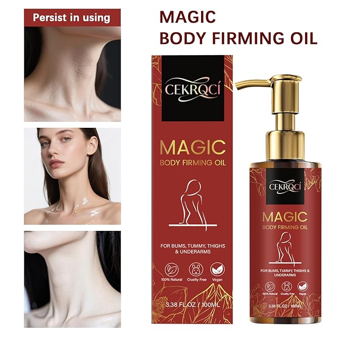 Magic Body Firming Oil,3.38 FL OZ,100% Natural Botanicals Firming Oil,Can Tighten, Moisturize, and Nourish dry Skin,Magical Luxury Female Body Oil is Suitable for Full Body Use (1PC Rose Fragrance)