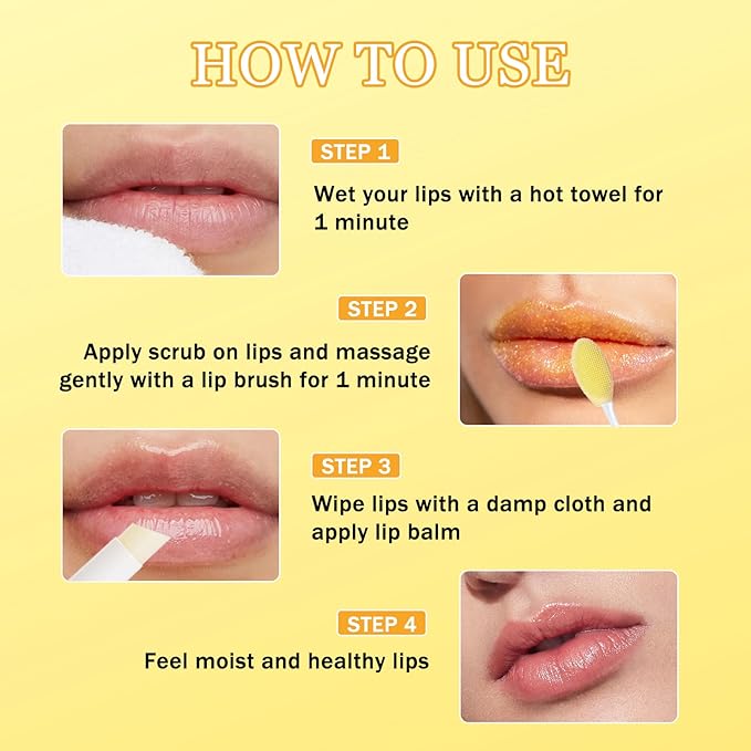 Turmeric Lemon Lip Scrub for Dark Lips with Brush, Turmeric lip Exfoliator with Aloe Vera, lip Scrubber Exfoliator for Dark, Dry, Chapped LiPs, Reduce Fine Lines, Hydrate LIp exfoliator Scrub (1 PCS)