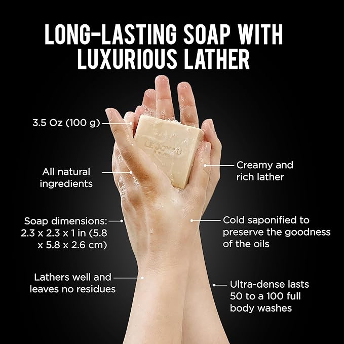 GARDENIA SECRETS | Gentle Cleanser made of Cold Pressed Virgin Olive and Essential Oils Authentic Lebanese Recipe for Face & Body Long Lasting Artisanal Bar Soap Handmade Aged 5 Months