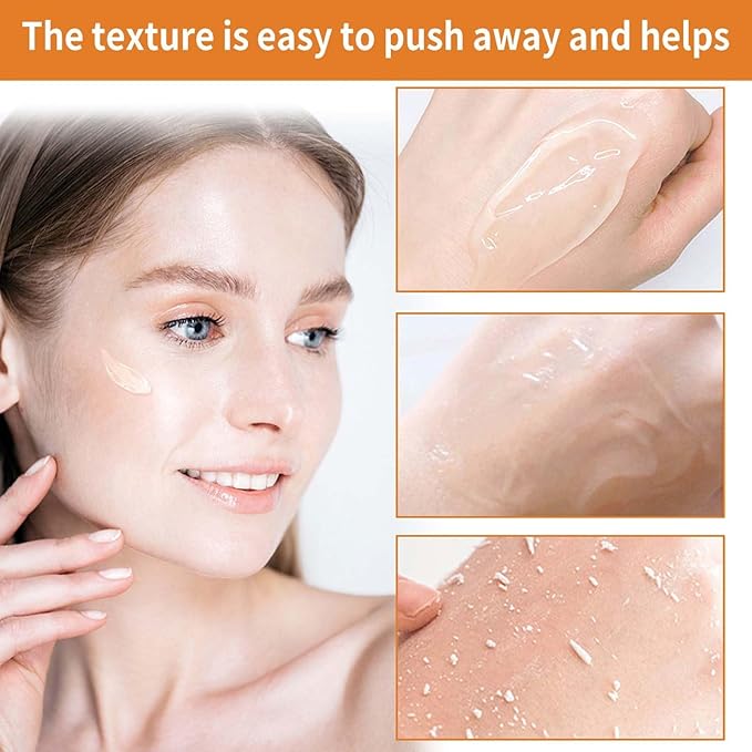 Orange Exfoliating Gel for Face and Body, Exfoliating Cleansing Gel Scrub, Remove Blackheads Moisturize Cleansing, Orange Enzymes Exfoliatings Gels All Types Skin (3PC, 3)