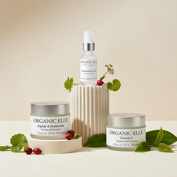 Serum – BotaniStem Cell HydraGlow, Organic Anti-Aging Face Serum with Plant Stem Cells, Botanical Hyaluronic Acid & Vitamin C & Vitamin E – Hydrating, Brightening & Firming for Radiant Skin