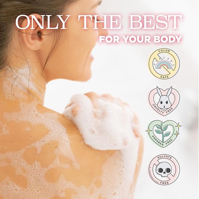 Luseta Pomegranate & Collagen Body Wash Rejuvenating Shower Gel Body Cleanser for All Skin Types Moisturizing and Hydrating Dry Skin 33.8oz