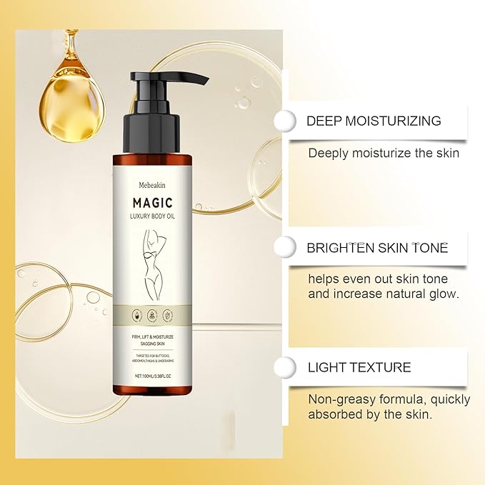 Magic Body Firming Oil,Deep Hydration,Anti-Wrinkle & Tightening skin Treatment,glow remedy oil firm and tighten,Body oil for woman in shower with Vitamin E(1)