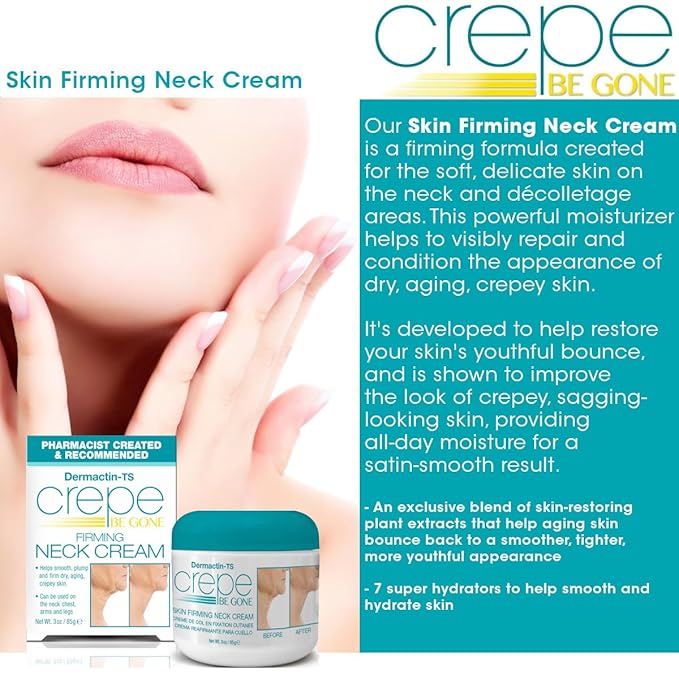 Dermactin Crepe Be Gone Classic Body Souffle 3 oz. AND Firming Neck Cream 3 oz. (2-PC SET)