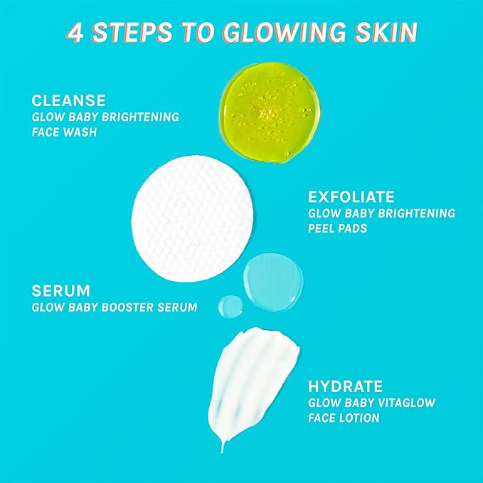 Pacifica Beauty Glow Baby Brightening Face Wash Set, Skincare, Face Cleanser, Exfoliator, AHA, Even Skin Tone, VItamin C, Vanilla, Sulfate and Paraben Free, Vegan, 5 fl oz Each (Set of 2)