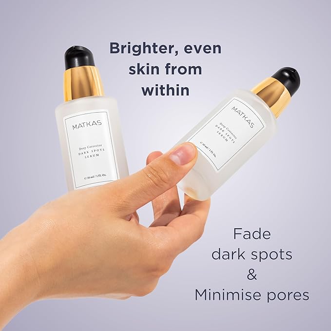 MATKAS Korean Deep Corrector Dark Spots Serum for Face - 1 Fl. Oz. with 2% Niacinamide Serum for Uneven Skin Tone and Sensitive Skin, Korean Skin Care Treatment, Brightening Dark Spots Remover