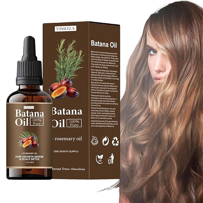 Batana Oil for Hair,Hair Oil with Rosemary for Hair Growth - 100% Organic Batana Oil (2pcs)