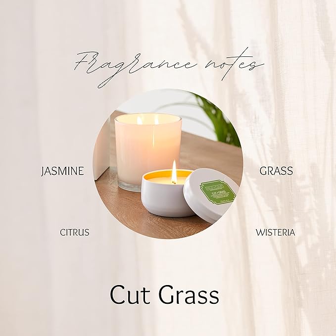 Field + Fleur by Hillhouse Naturals Cut Grass Linen Refresher Mist 15.5oz - Fresh Home Fragrance Spray for Bedding, Sofas & Clothes - Clover, Green Grass, Wisteria & Jasmine - Made in the USA