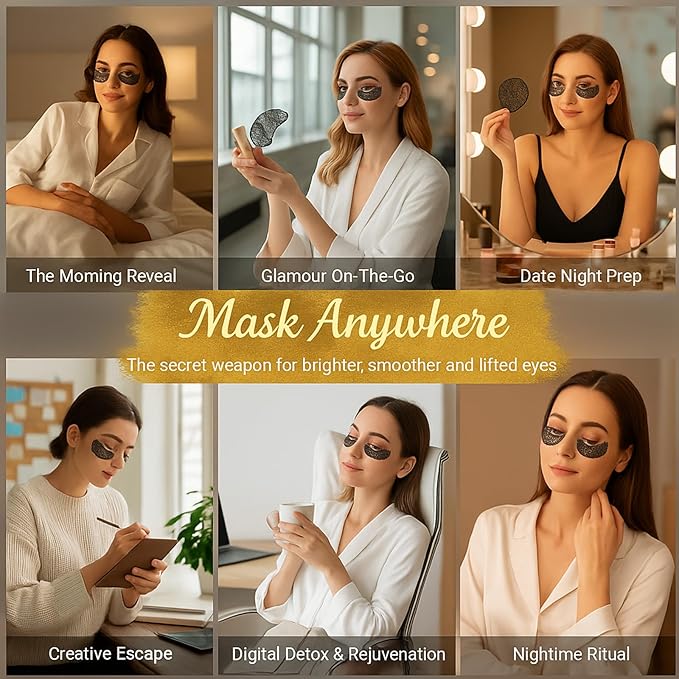 Under Eye Patches(24 Pairs),Lace Eye Mask for Puffy Eyes and Dark Circles,Collagen Skin Care Products,Hydrating, Smoothing, Brightening,Anti-Aging Eye Patch for Under Eye Bags