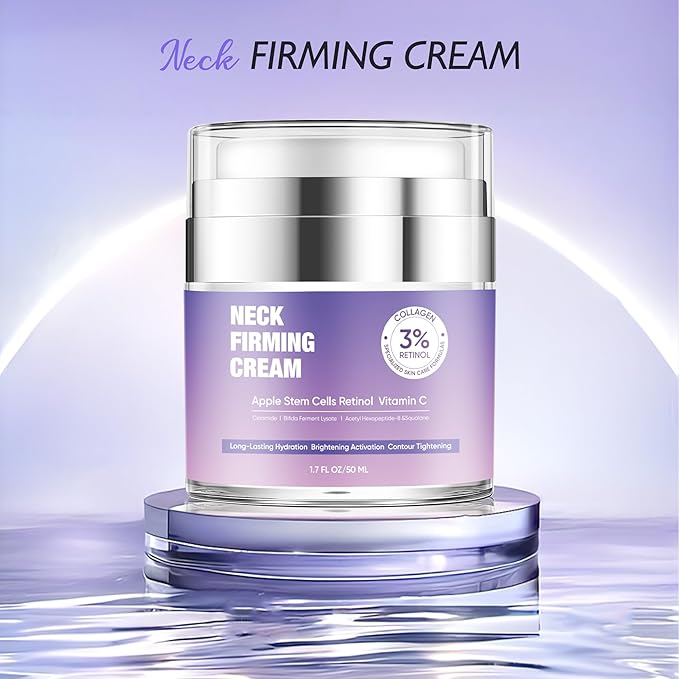 BLAUSE Neck Firming Cream, Retinol Cream for Face with Collagen and Hyaluronic Acid, Neck Creams for Tightening and Firming for Man & Women, 1.7 Fl oz Crepey Skin Creams for Face and Neck (1pcs)