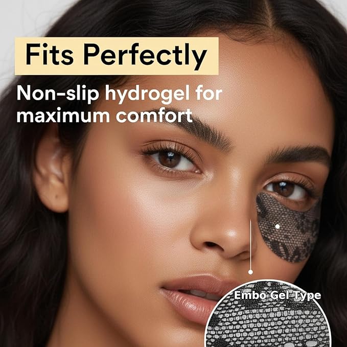 Under Eye Patches(24 Pairs),Lace Eye Mask for Puffy Eyes and Dark Circles,Collagen Skin Care Products,Hydrating, Smoothing, Brightening,Anti-Aging Eye Patch for Under Eye Bags