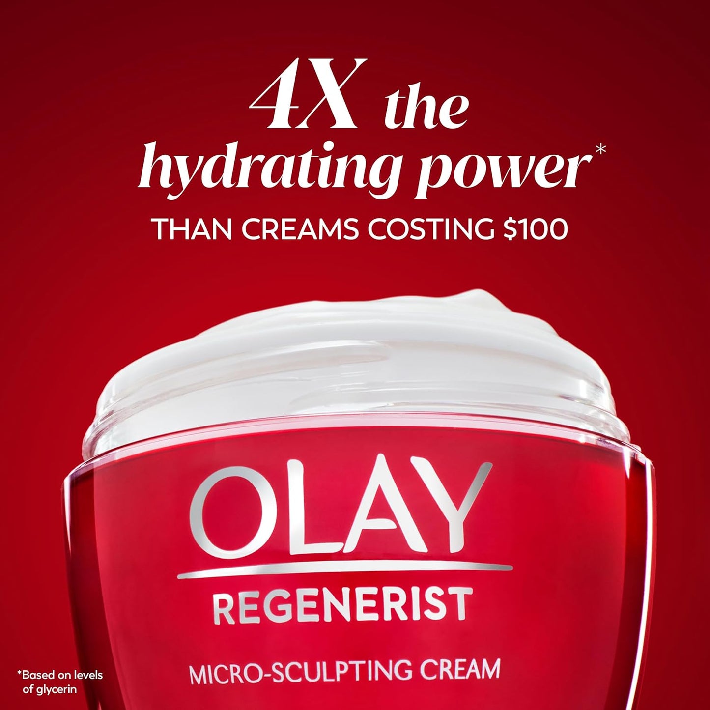 Anti-Aging Face Moisturizer for Women Over 40 – Olay Regenerist Micro-Sculpting Cream, Fragrance-Free – Hydrating & Firming Wrinkle Cream with Hyaluronic Acid, Niacinamide & Peptides – 1.7 oz